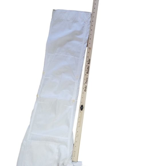 RLX Ralph Lauren Womens Convertible Pants S White Golf Hiking Pockets Drawstring - Picture 14 of 14